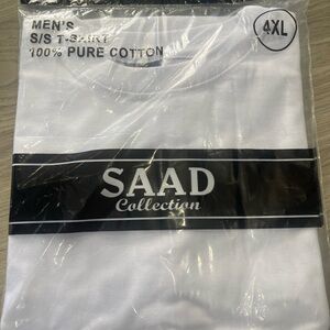 White SAAD Collection Men's T-Shirt 4XL Six pcs